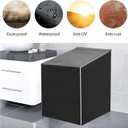2 Pack Washer and Dryer Covers, Washing Machine Cover with Zipper Design Dustproof Waterproof Laundry Protect Cover Fit for Most Top and Front Load Washer and Dryer, W29”x D28”x H43” (Black)
