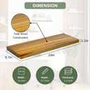 Teak Wood Floating Shelves Perfect for Bathroom Dcor Pack of 2 Wooden Wall Shelves for Bedroom Living Room Kitchen Simple Minimalist Home Dcor 24 x 6.7