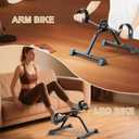 Under Desk Elliptical & Mini Exercise Bike Seated Leg Exerciser & Pedal Machine for Seniors Arm & Leg Workout, with Non-Slip Covers & Multiple Adjustable Resistance/Speeds