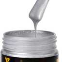 Acrylic Paint Metallic Silver, Non Toxic, Non Fading, 100ml Silver Leaf Paint for Art, Painting, Handcrafts, Ideal for Canvas Wood Clay Fabric Ceramic Craft Supplies