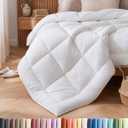 King Size, White Alternative Down Comforter - Warm, Lightweight & Breathable Hotel Quality Bedding Set for Men, Women, Kids and Teens - All Season Oversized Cooling Microfiber Duvet Insert Comforter