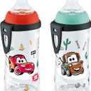 NUK Active Sippy Cup, 10 oz, 2 Pack, Disney's Cars, Lightning McQueen, BPAFree, SpillProof, Transition Cup