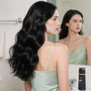Black Hair Dye Shampoo 3 in 1, Natural Dye Shampoo for Men & Women, Herbal Ingredient Shampoos for Grey Hairs Coverage