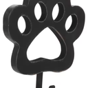 Black Paw Plaque With Hooks 5.91 x 1.77