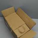 VPACKDUO 100 Pcs Gift Bags 8x4.5x10.8 Brown Kraft Paper Bags with Handles Bulk for Wedding, Party Favors, Grocery, Shopping, Retail Merchandise, Gift Sacks