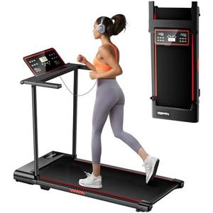 Treadmill with Handle, 3.0HP Treadmills for Home Small Spaces,Electric Portable Foldable treadmills with LED Display, Walking Pad Treadmill with Handle,Compact Walking Treadmills with 320 LBS Capacity