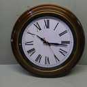 Bernhard Products Extra Large Wall Clock 18 Inch Quality Quartz Silent Non Ticking, Battery Operated for Home/Living Room/Over Fireplace Beautiful Decorative Roman Numeral Stylish Clock, Light Brown
