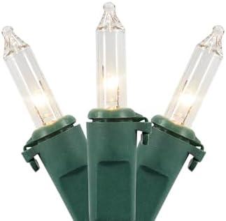 Northlight Mini Christmas Light Set -Clear - 4' Green Wire - 20ct