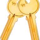 100PCS Brass Finish Key Blanks, Y1 Uncut Blank Keys