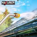 24FT Telescoping Pressure Washer Extension Wand, High Power Washer Wand Extension Pole with Support Belt & 3 Wand, 7 Spray Nozzle Tips, 4000PSI, Gutter Cleaning Tools