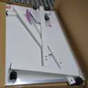 VOWNER Rolling Whiteboard, 40” x 28” Double Sided WhiteBoard on Wheels, Height Adjustable Dry Erase Board with Stand, Magnetic Mobile White Board for Office, Home, Classroom, White