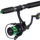 Sougayilang Catfish Fishing Rod and Reel Combo, 2-Piece Spinning Combo, Durable Graphite & Glass Blanks Fishing Pole for Crappie, 5.9ft and 2000 Reel