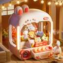 64 PCS Large Claw Machine for Kids Bunny, Vending Machine Toys for Girls 5 6 7 8 Year Old, Candy and Prize Electronic Dispenser Game Ages 5-7 6-8, Birthday Gift for 3 4 5 6 Year Old