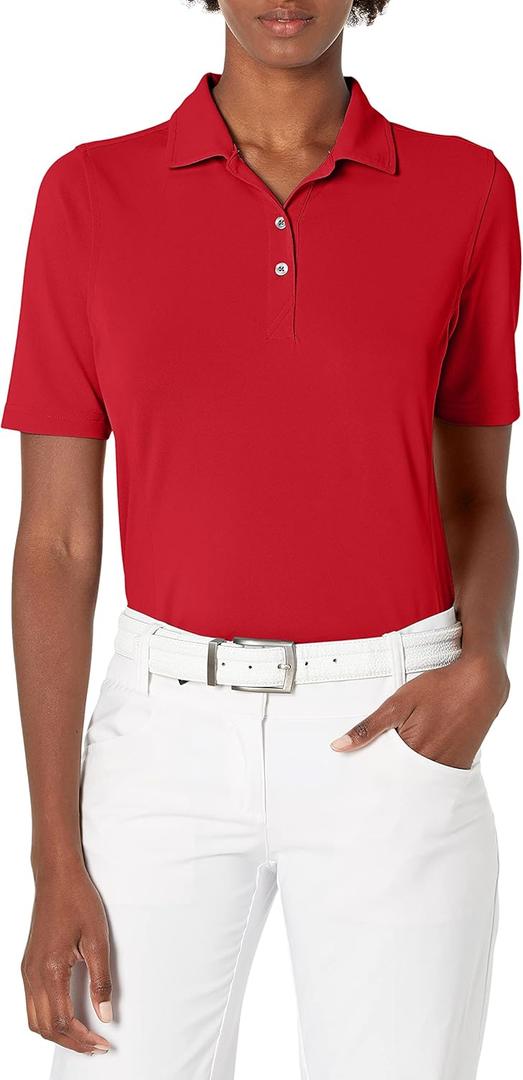 Cutter & Buck Women's Short Sleeve Virtue Eco Pique Recycled Polo Shirt (Cardinal Red)