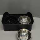 URPOWER Mess Proof Slow Feeder Dog Bowls 4 Height Adjustable Elevated Bowl Stand with 2 Stainless Steel Dog Bowls and 1 Slow Feeder Non-Slip Food and Water Bowl Set for Small and Medium Dogs