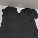 Btaiuo Women's Summer Short Sleeve V Neck Short Jumpsuit Loose Casual Romper with Pockets, 2XL, Black 