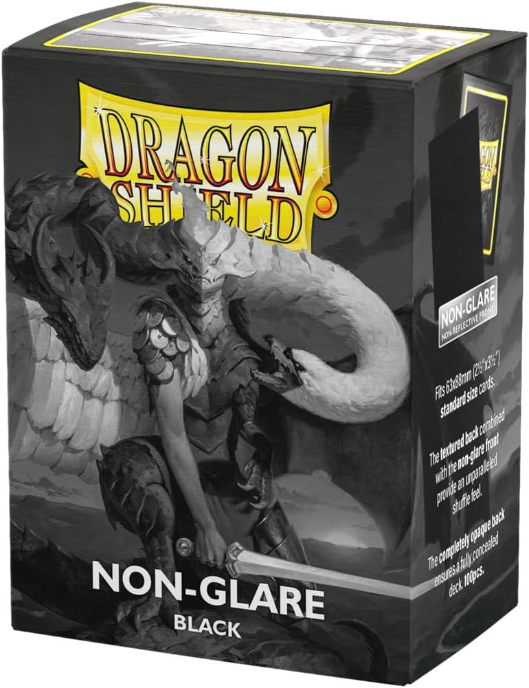 Dragon Shield | Standard Size Card Matte Sleeves | 100 CT - Non Glare Smooth & Tough Premium TCG Sleeves | Compatible with Pokemon, Flesh & Blood, One Piece & Magic the Gathering | Black