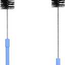 MOSOLAN Bottle Cleaning Brush, 17 Inches Extra Long Handle Water Bottle Brush, Flexible Bendable Cleaner for Washing Narrow Neck Bottles, Wine Decanter, Kombucha, Pipes, Beer Brewing Supplies, 2 Pack