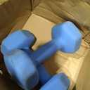 15 LB Light Blue Neoprene Dumbbell Set of 2 – Non-Slip Hexagon Hand Weights for Home Fitness & Workout