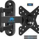 Mounting Dream UL Listed Full Motion Monitor Wall Mount TVs Bracket for 10-26 Inch LED, LCD Flat Screen TV and Monitor, TV Mount with Swivel Articulating Arm, Up to VESA 100x100mm and 33LBS MD2463