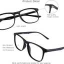 VisionGlobal Blue Light Blocking Glasses for Women/Men, Stylish Square Frame, Anti Eyestrain