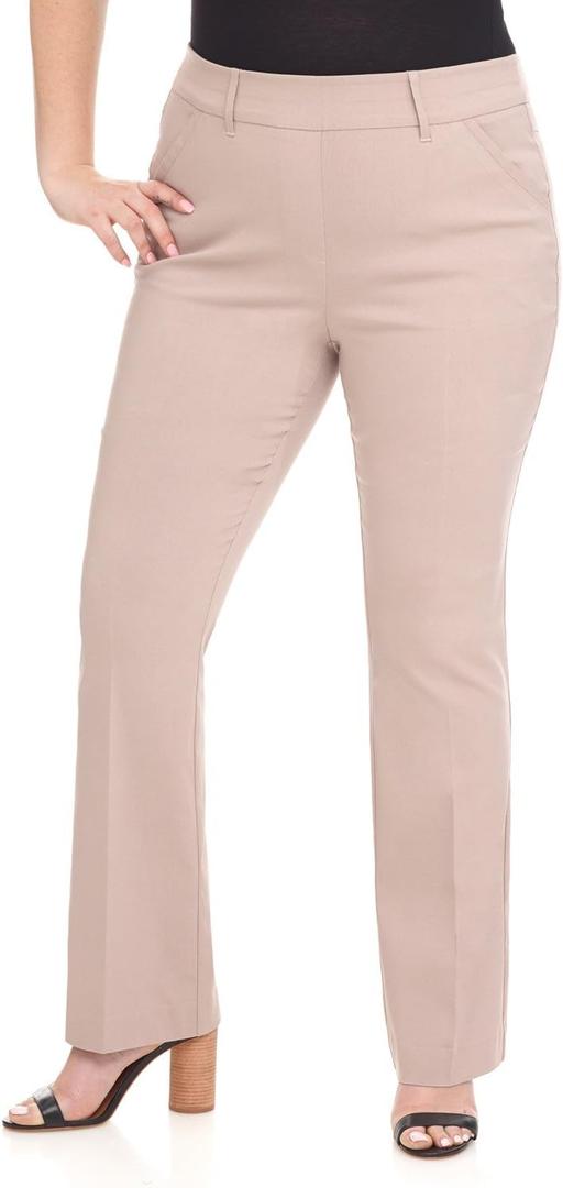 Rekucci Curvy Woman Ease into Comfort Barely Bootcut Plus Size Pant