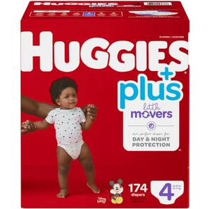 Huggies Plus Diapers, Size 4, 174 Count