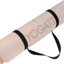 YOGATI Yoga Mat with Strap with Alignment Lines. Home Workout Mat for Women, Men and Kids. Thick Non Slip Yoga Mat for Pilates and Fitness. Brown, Pink and Purple Yoga Mats