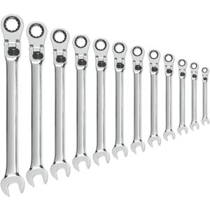 GEARWRENCH 5 Pc. XL Locking Flex Head Ratcheting Combination Wrench Set, Metric - 85698