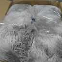 WESTERN HOME WH Calming Dog & Cat Bed, Anti-Anxiety Donut Cuddler Warming Cozy Soft Round Bed, Fluffy Faux Fur Plush Cushion Bed for Small Medium Dogs and Cats (20"/24"/27"/30"), White Grey