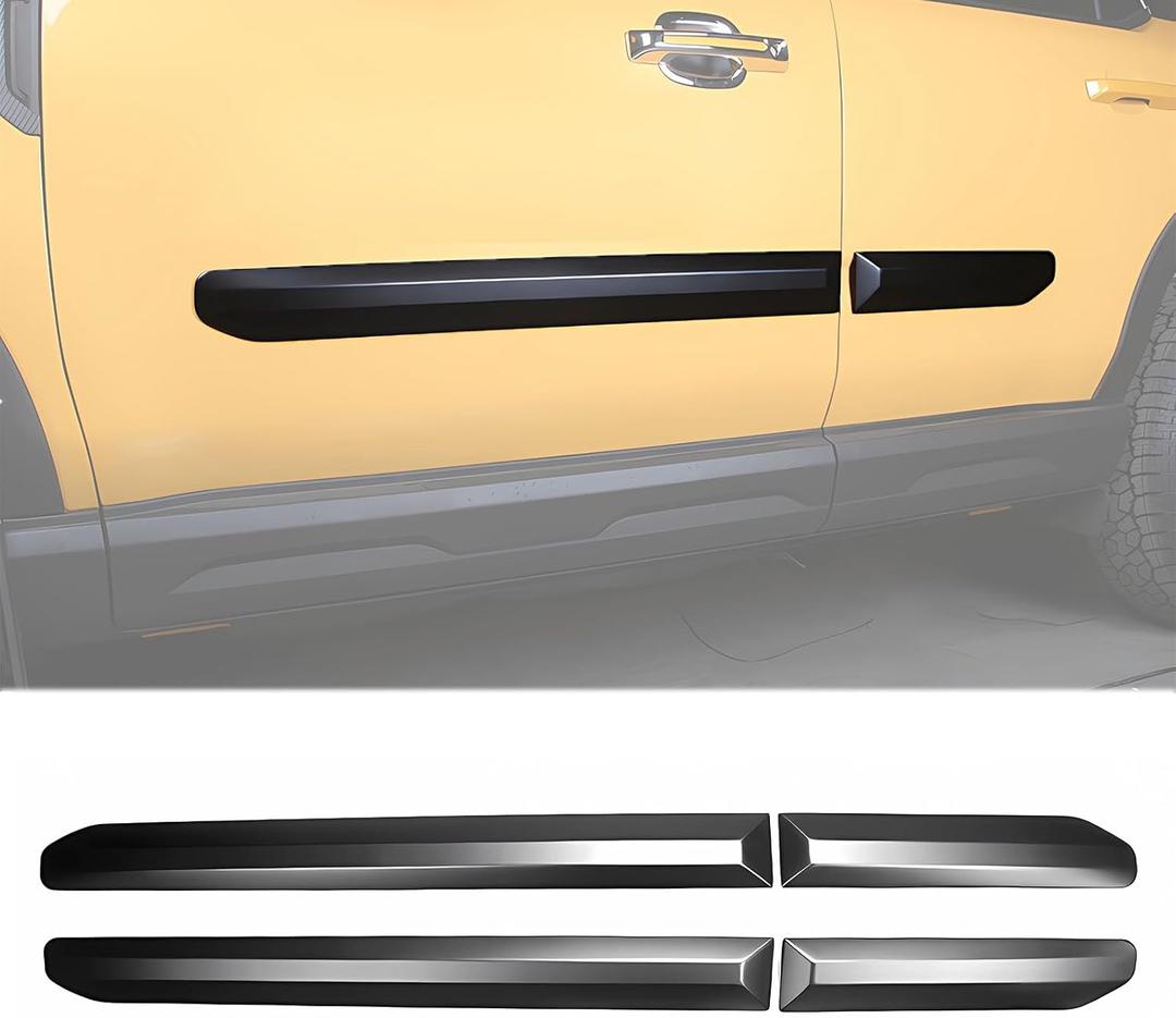 Upgrade Door Side Sill Molding Trims Fits for Ford Bronco Sport 2021 2022 2023 2024 2025 2026, 4 PCS ABS Plastic Side Door Body Molding Strips (Matte Black)
