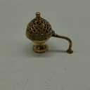 SATVIK 1 Pc Pure Brass Antique Incense Holder Dhuni Burner with Long Brass Handle Handheld Puja Dhuna Loban Burner Pooja Agarbatti Dhoop Pot Dhuni Stand Indian Housewarming Return Gift Items Bulk