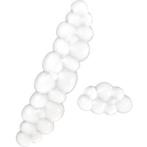 Ergonomic Cloud Gel Keyboard and Mouse Wrist Rest Set  White Clear Wrist Rest for Keyboard 60%/68%/75%, Comfort & Support for Typing and Gaming (Cloud) (Long+short)