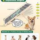 Dog Ramp Dog Stairs for Large Dogs Foldable Dog Ramp with 5 Adjustable Heights from 13.98'' to 27.56" Wood Pet Ramp with Non Slip Carpet Portable Puppy Ramp for Couch, Sofa, Bed, Car