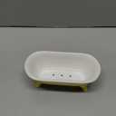 6.5" Ceramic Mini Decorative Clawfoot Bathtub Bar Soap Dish, Kitchen Sponge Holder and Shower Tray for Bathroom, 1 Pack(Yellow)