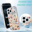 Bonoma for iPhone 17 Pro Max Case 2025, Sparkly Luxury Marble Back, Magnetic Support for MagSafe Shockproof Cover, Crystal and Corner High-Duty Protection for Girls Women