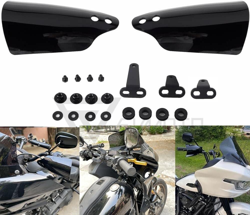Club Style Handlebar Handguards Upgrade Bracket Compatible with Harley Touring Road Glide Electra Glide Road King CVO/SE, Softail Street Bob FXBB 114 FXBBS Low Rider ST 117 FXLRST 2009+ 2026 (Black)