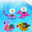 4 Pack Floating Reflective Pinwheels for Pool, Bird Reflectors Spinning Bird Scarer, Keep Ducks, Pigeons & Herons Away No Noise Pool Wind Spinner for Outdoor Swinmming Pool & Garden Decoration