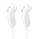 JINHEZO Nunchuck Controller Joystick Gamepad Replacement for wii Nunchuck Controller, Compatible with Nintendo Wii & Wii U Video Game Gamepads White Pack of 2