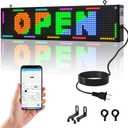 Programmable Scrolling LED Sign, 26"x8", P10 Digital Open Sign,WIFI Control, Waterproof IP65, RGB LED Display Message Board for Commercial & Business Advertising