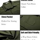 COOFANDY Men's Summer Shirts Beach Vacation Wedding Button Down Knitted Shirts Army Green (Green, M)