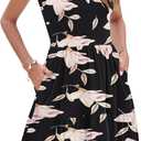 AUSELILY Womens Summer Dresses 2026 Casual Sleeveless Sundress Beach Vacation Flowy Tiered Short Dresses with Pockets (S)