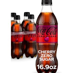 Coca-Cola Zero Sugar Cherry Diet Soda Soft Drink, 16.9 fl oz, 24 Pack EXP: 11/10/2025