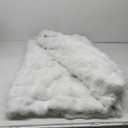 Faux Rabbit Fur Rug, White 86" x 86" FT Fluffy Soft Area Rugs, Rectangle Fuzzy Carpet