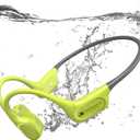 RR SPORTS Bone Conduction Bluetooth Headphones-SurfAudio, IP68 Waterproof Swimming Headphones with 32GB MP3 Player, Lightweight Open Ear Design for Swimming/ Surfing/ Marathon/ Cycling(Neon)