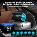 24V DC to 120V AC 4000 Watt Pure Sine Wave Inverter for RV, Truck, Solar, Home, Off-Grid, Power Inverter with 4 AC Outlet, 30W Type-C, 5V 3.1A USB, Hardwire Port, Remote Control, Surge 8000W