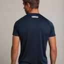 Battle Men's Team Short Sleeve Performance Tee (3X-Large, Navy/White)