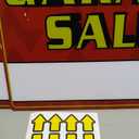 Garage Sale Signs with Stakes, Double Sided 5 Pack 17 x 13 Inch Yard Sale Signs, Waterproof Corrugated Plastic Sale Signs Kit with 10 Metal Stakes, Arrow Stickers and Marker for Outdoor Garage Sale, 5 Pcs