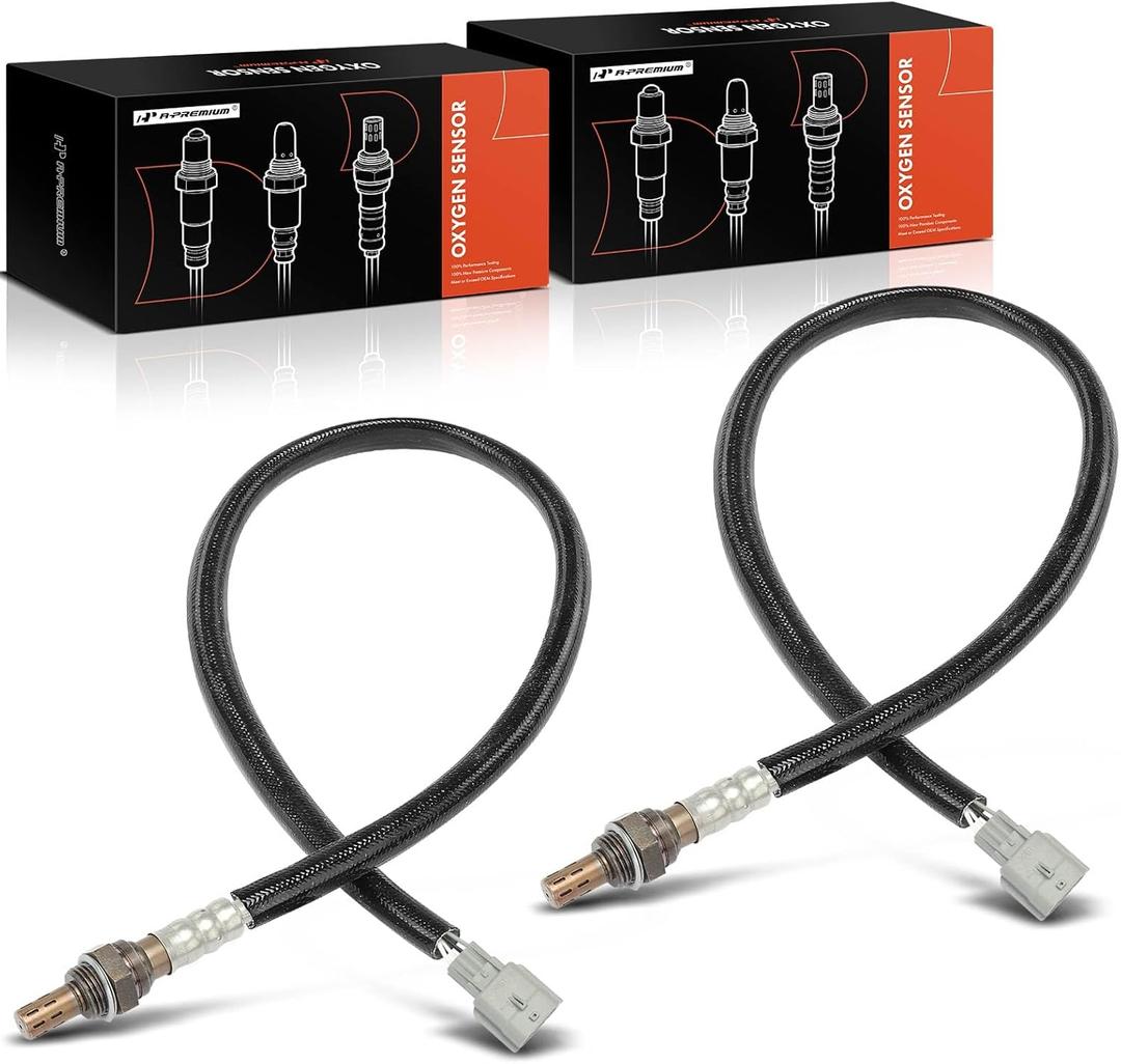 A-Premium Downstream Heated O2 Oxygen Sensor Compatible with Nissan Sentra 2013-2017, Titan 2017-2019, Titan XD, Armada 2017-2019, NV2500 2018-2021, NV3500, Rogue Sport & Infiniti QX80, 2-PC Set