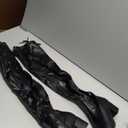 DREAM PAIRS Women's Laurence Over The Knee Thigh High Chunky Heel Boots Long Stretch Sexy Fall Boots (9, Black/Pu)